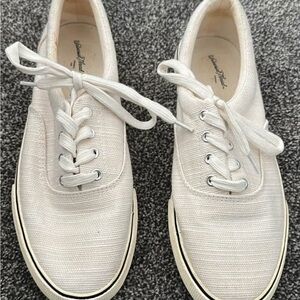 Beige Canvas Women's Sneakers